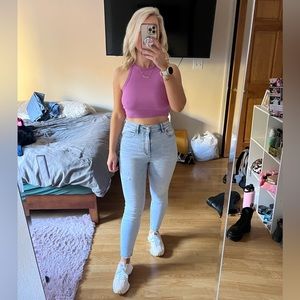 Stradivarius washed look jeans.